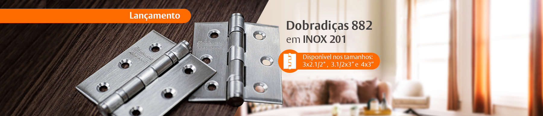 dobradiça 882 inox 201